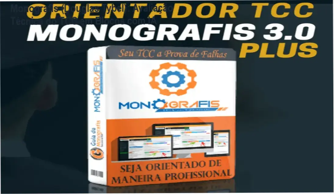 Interface do Monografis mostrando estruturação de TCC com blocos e assistente de IA