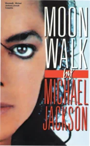 Capa do livro Moonwalk de Michael Jackson detalhando sua trajetória musical