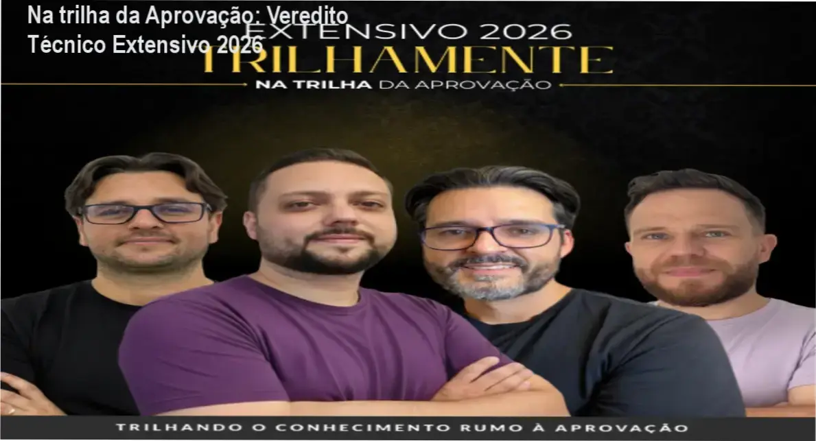 Interface do curso Na trilha da Aprovação Extensivo 2026 do Professor JV para vestibulares do Paraná