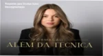 Guia tutorial do curso Além da Técnica de Izabella Reis, mostrando como o curso ensina nanopigmentação prática e estratégias para atrair clientes.