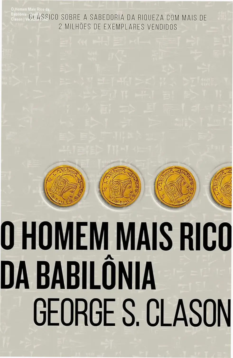 Capa do livro O Homem Mais Rico da Babilônia de George S Clason em versão digital