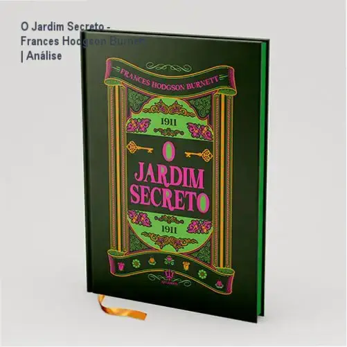Capa dura da edição luxo de O Jardim Secreto com acabamento em hot stamping e lateral colorida tie-die.