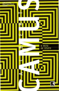 Capa do livro O Mito de Sísifo de Albert Camus sobre a filosofia do absurdo