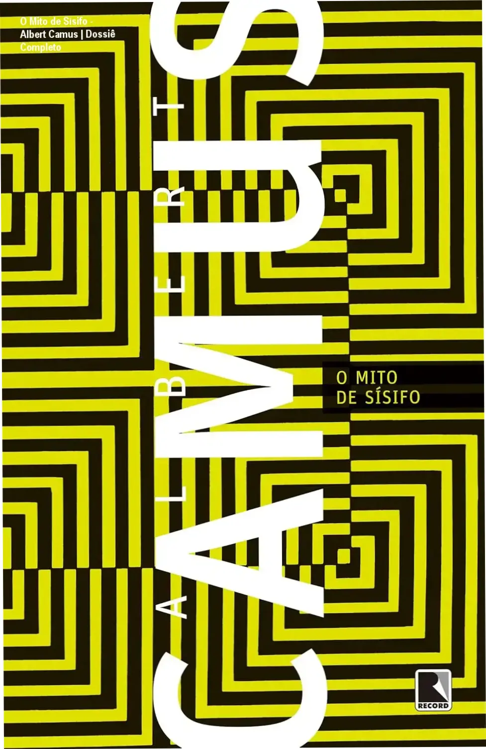 Capa do livro O Mito de Sísifo de Albert Camus sobre a filosofia do absurdo