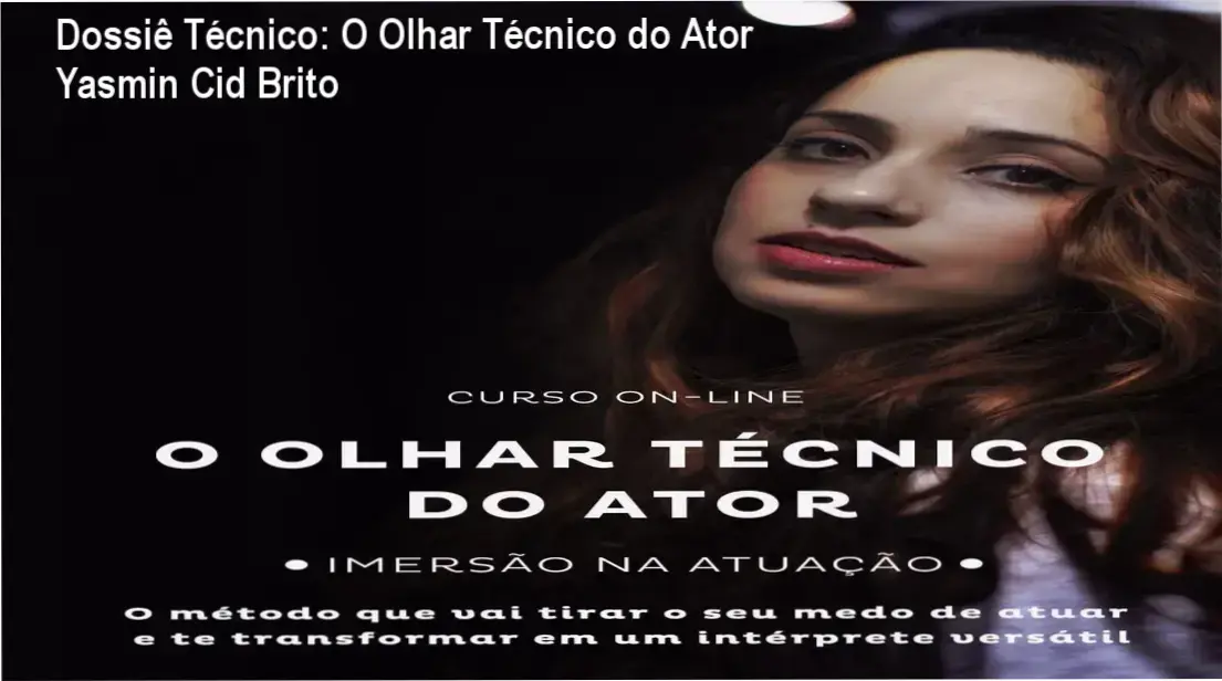 Yasmin Cid Brito ensinando técnicas de atuação no curso O Olhar Técnico do Ator