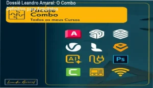 Interface do sistema de cursos do Arquiteto Leandro Amaral exibindo módulos de IA e modelagem 3D