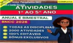 Documentos de Planejamentos BNCC 2026 organizados para gestão docente