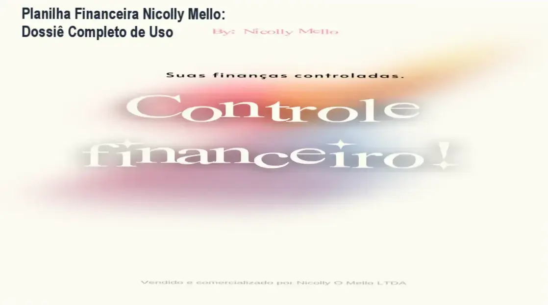 Interface de dashboard da planilha financeira com gráficos coloridos de controle de receitas e despesas