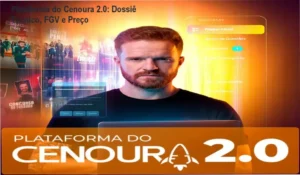 Tela da Plataforma do Cenoura 2.0 mostrando módulos de Direito Penal e banco de questões FGV
