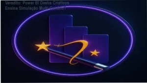 Dashboard Power BI com parâmetros What-If e storytelling visual do curso Dashs Criativos