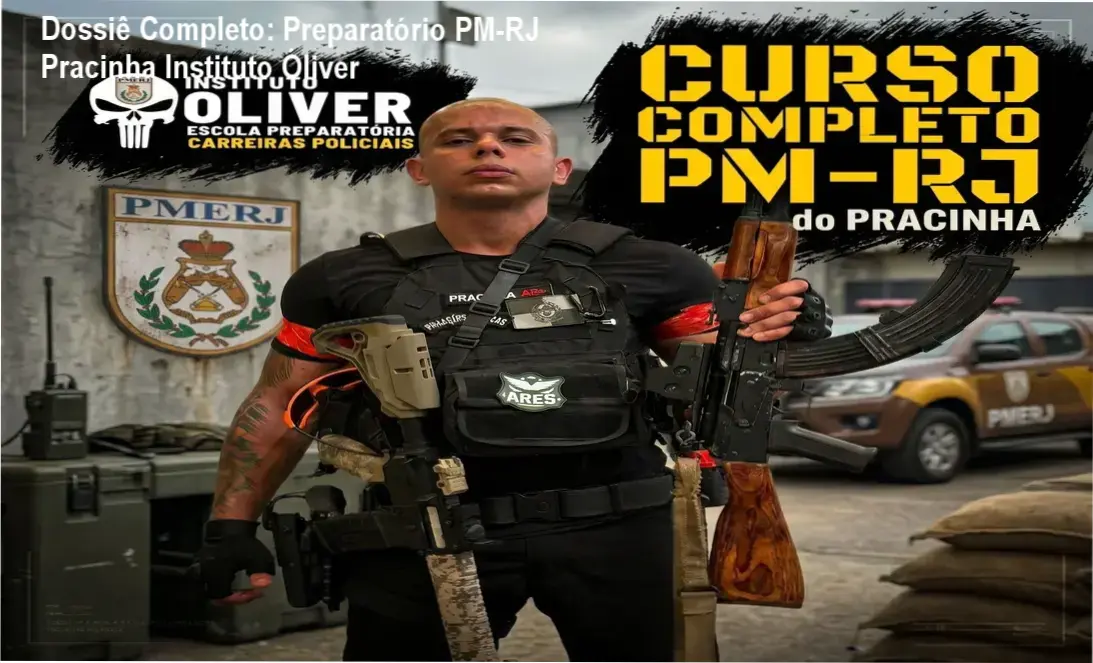 Estudante praticando exercícios físicos e estudando para o concurso da Polícia Militar do Rio de Janeiro