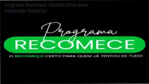 Infográfico detalhando a metodologia de reprogramação metabólica do Programa Recomece para bariatricados