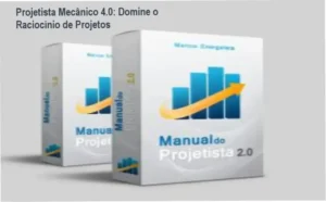 Interface de aprendizado do curso Projetista Mecânico 4.0 do O Manual do Projetista mostrando módulos de desenho técnico