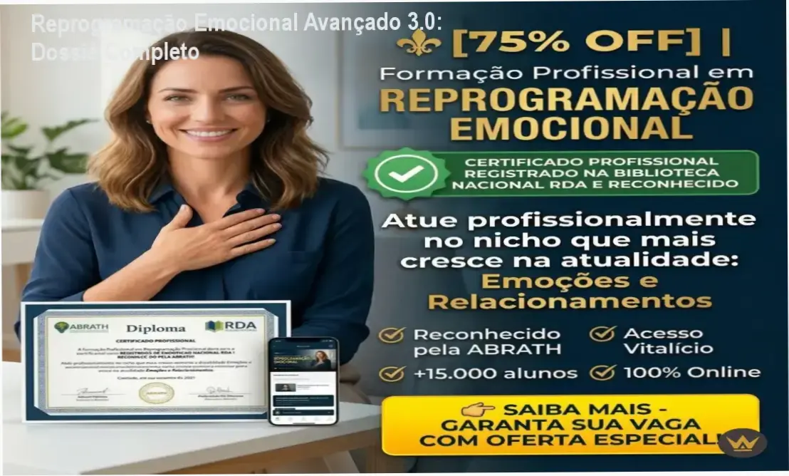 Representação visual de técnicas de terapia holística e reprogramação emocional para novos terapeutas