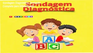 Apostila digital de sondagem diagnóstica com atividades coloridas para alfabetização