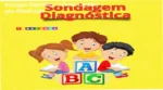 Amostra de páginas de atividades da apostila Sondagem Diagnóstica para professores da alfabetização