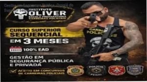 Representação visual do curso superior sequencial em Gestão de Segurança Pública e Privada do Instituto Óliver para concursos