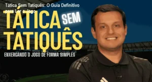 Representação visual de análise tática de futebol para torcedores iniciantes