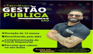 Estudante utilizando computador para cursar o Tecnólogo em Gestão Pública do Instituto Óliver focado em concursos públicos