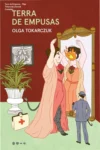 Capa do livro Terra de Empusas de Olga Tokarczuk em ambiente de leitura