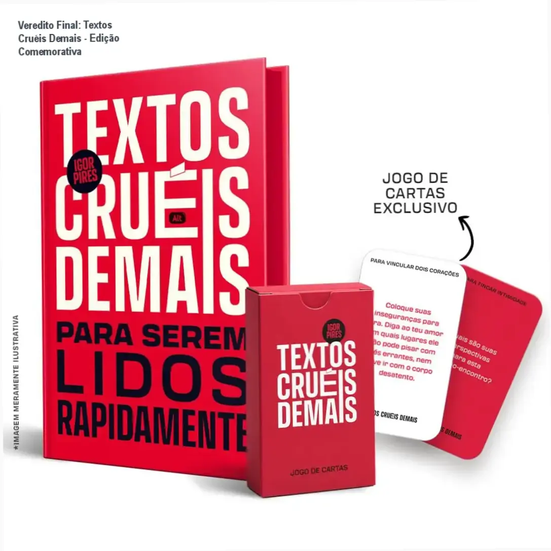 Capa da edição de luxo do livro Textos Cruéis Demais para serem lidos rapidamente de Igor Pires