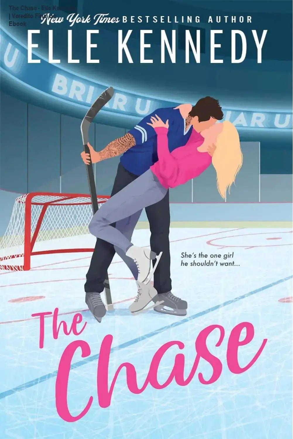 Capa do ebook The Chase de Elle Kennedy, romance de hockey da série Briar U