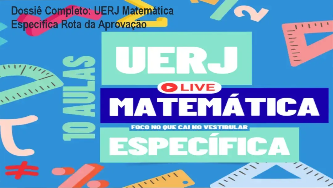 Estudante analisando material do curso UERJ Matemática Específica Rota da Aprovação
