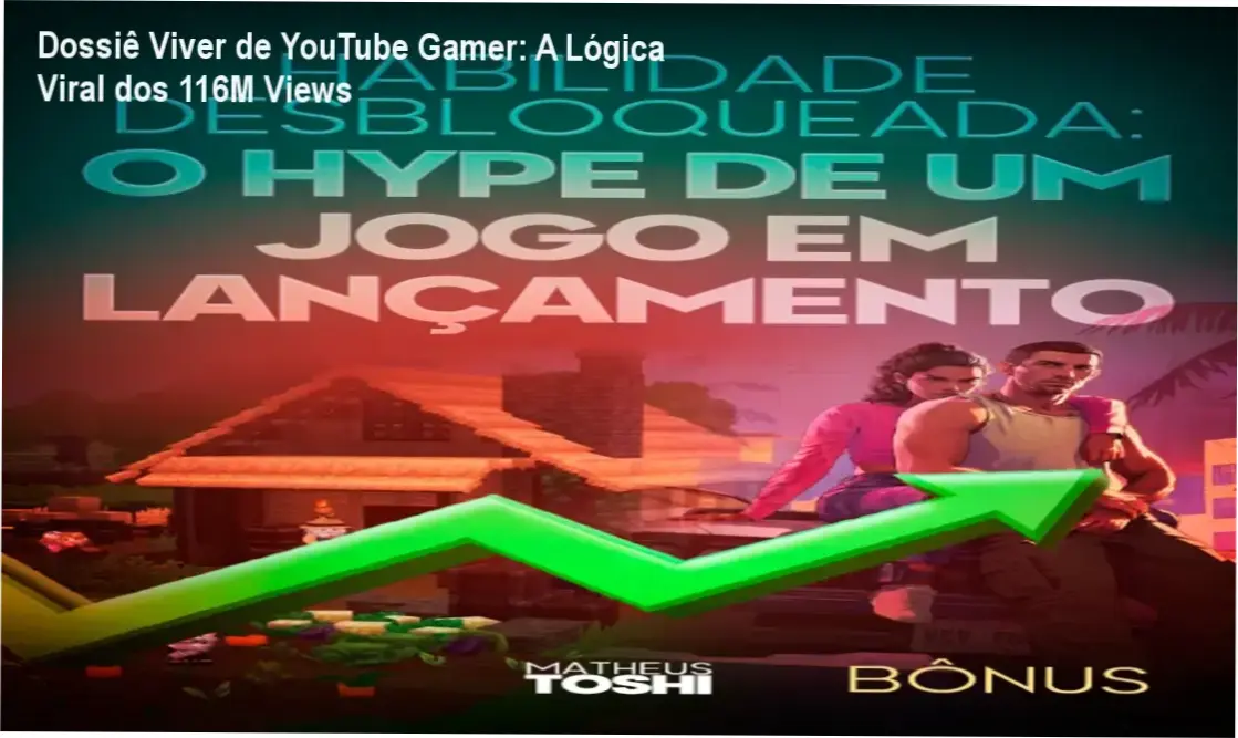Capa do curso Viver de YouTube Como Gamer mostrando a estratégia de 116 milhões de visualizações