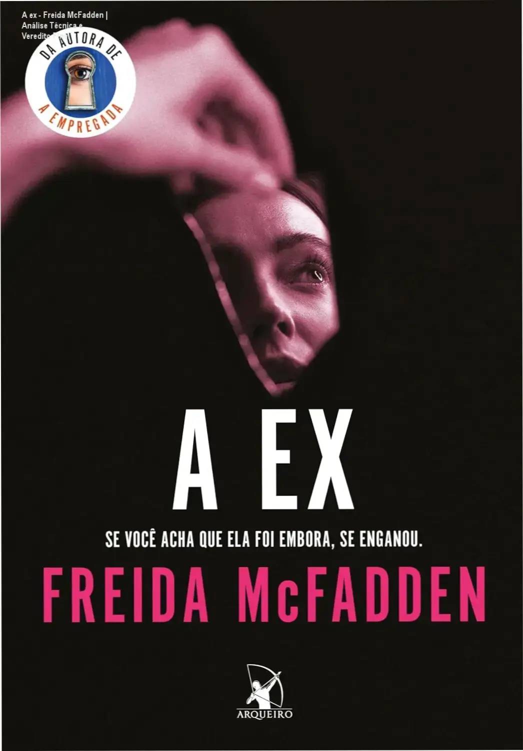 Capa do eBook A ex de Freida McFadden em dispositivo Kindle