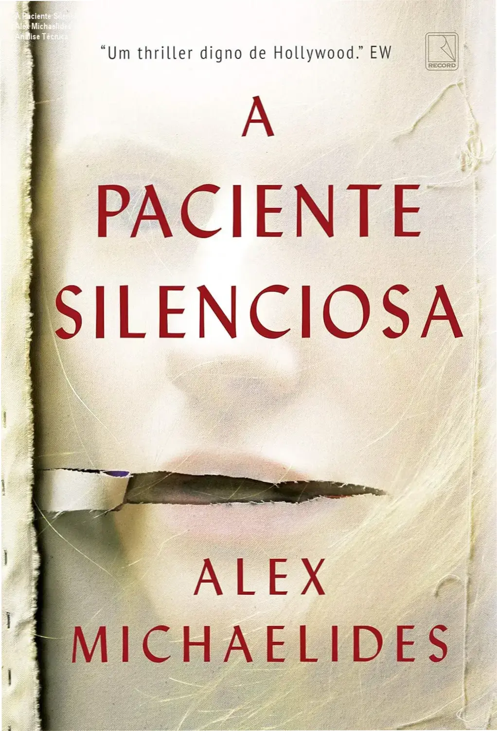 Capa do livro A Paciente Silenciosa de Alex Michaelides em formato ebook