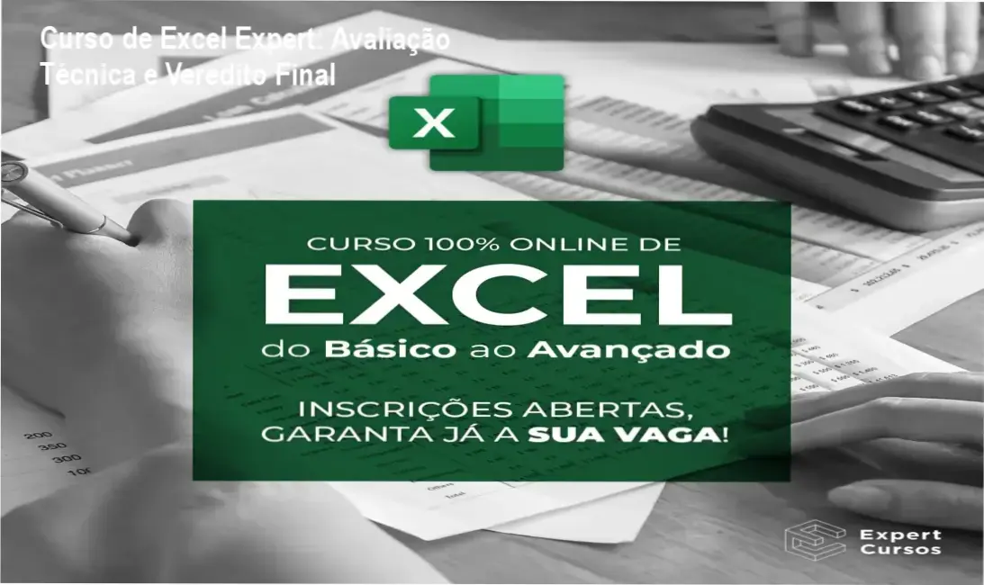 Interface do Curso de Excel Expert com foco em Power Query e Dashboards de BI