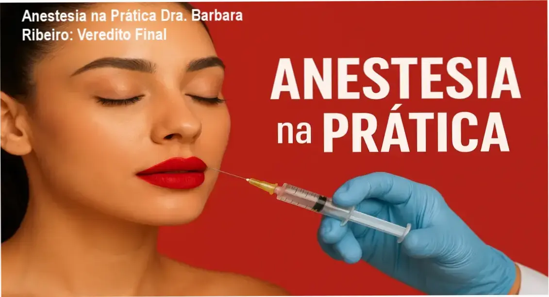 Profissional aplicando técnica de anestesia labial imediata da Dra. Barbara Ribeiro