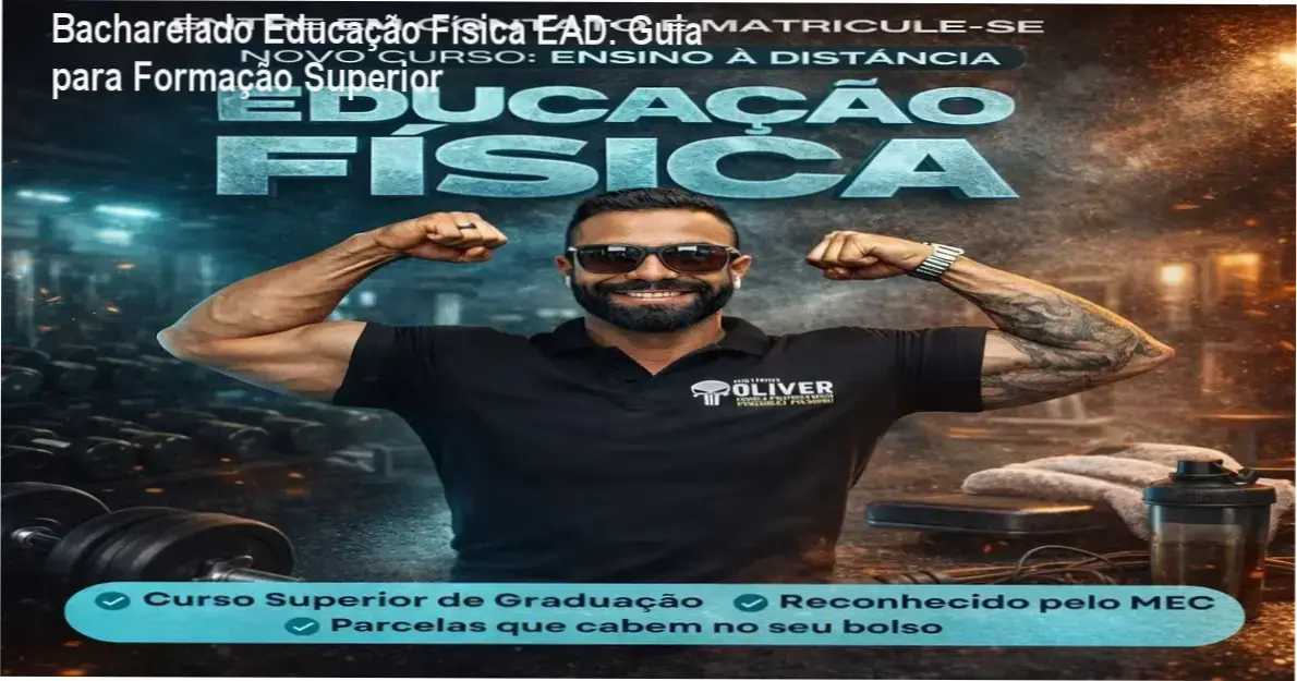 Estudante analisando conteúdo do Bacharelado em Educação Física EAD do Instituto Óliver