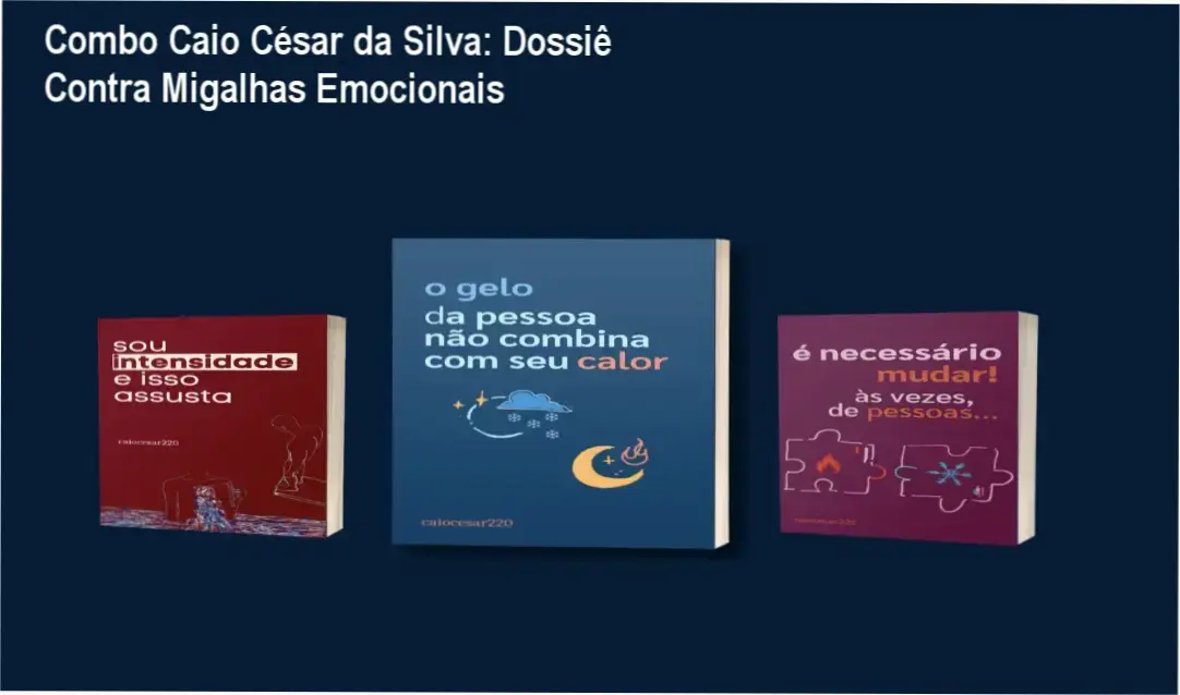Capa do Combo de ebooks de Caio César da Silva sobre intensidade e responsabilidade afetiva