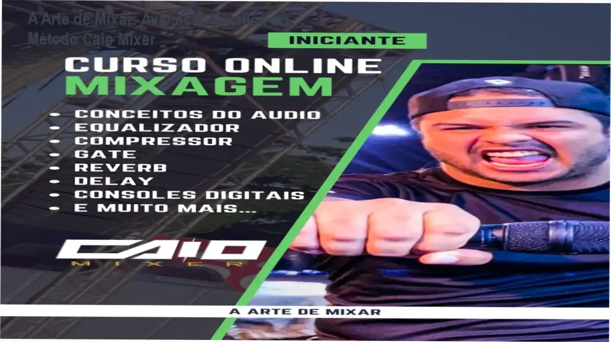 Interface de mixagem de áudio profissional ilustrando a metodologia do curso A Arte de Mixar