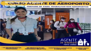 Curso de Agente de Aeroporto Priscila Loren: visão interna da plataforma e módulos de ensino