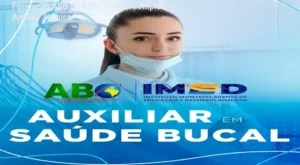 Certificado e material de estudo do curso de Auxiliar em Saúde Bucal ASB da ABO
