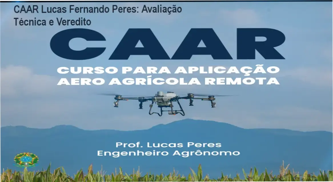 Certificação de operador de drone agrícola do curso CAAR homologado pelo MAPA