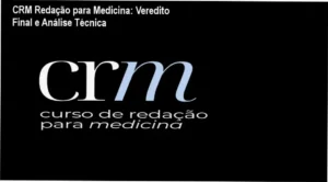 Material didático do CRM Curso de Redação para Medicina focado em notas 900 plus