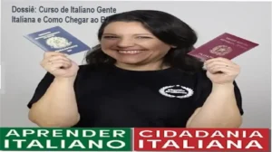 Interface do Curso de Italiano Completo Gente Italiana com material didático e cronograma de estudos