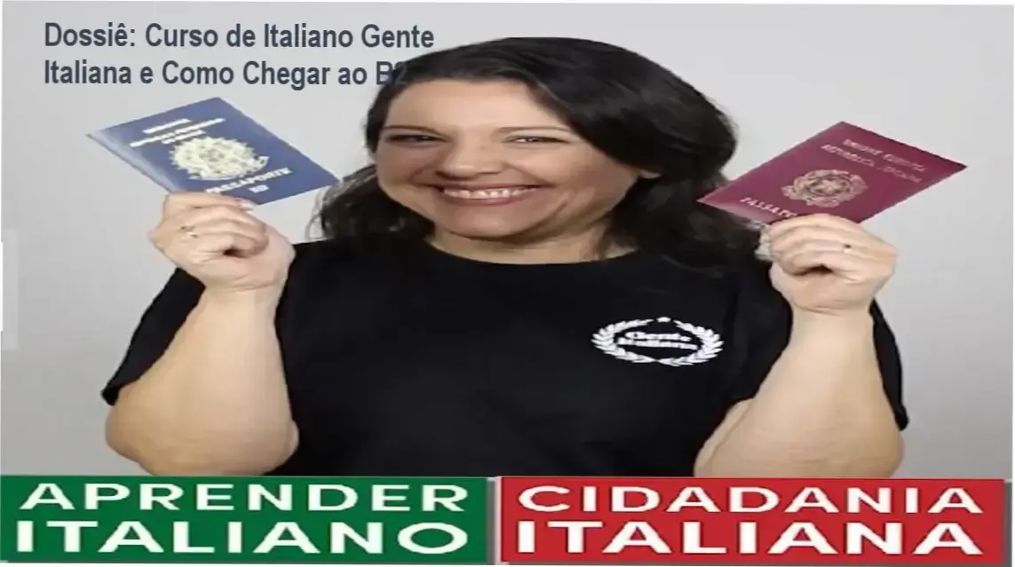 Interface do Curso de Italiano Completo Gente Italiana com material didático e cronograma de estudos