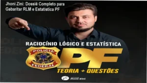 Interface do curso de Raciocínio Lógico e Estatística do professor Jhoni Zini para concurso da Polícia Federal