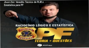 Interface do curso de Raciocínio Lógico e Estatística do Professor Jhoni Zini para a Polícia Federal