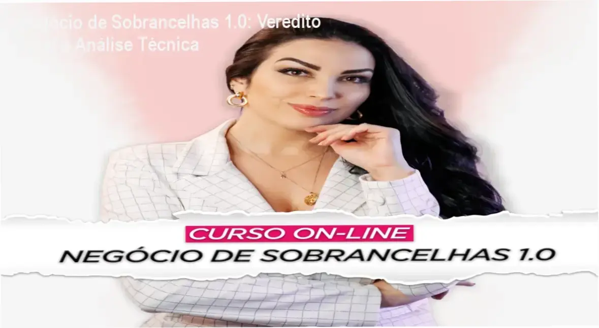 Profissional aplicando técnica de design de sobrancelhas do método Negócio de Sobrancelhas 1.0