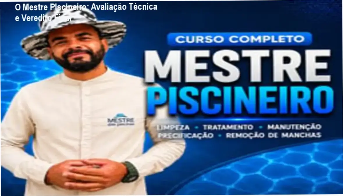 Especialista Neldson Batista ensinando técnicas de tratamento e manutenção de piscinas no curso O Mestre Piscineiro