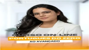 Interface do curso Português do Zero com foco em gramática para concursos públicos