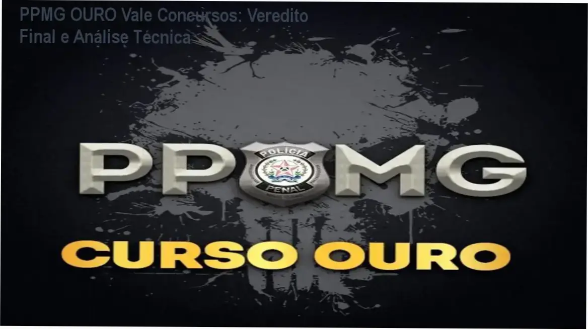 Material de estudo do Curso PPMG OURO da Vale Concursos para Polícia Penal de Minas Gerais