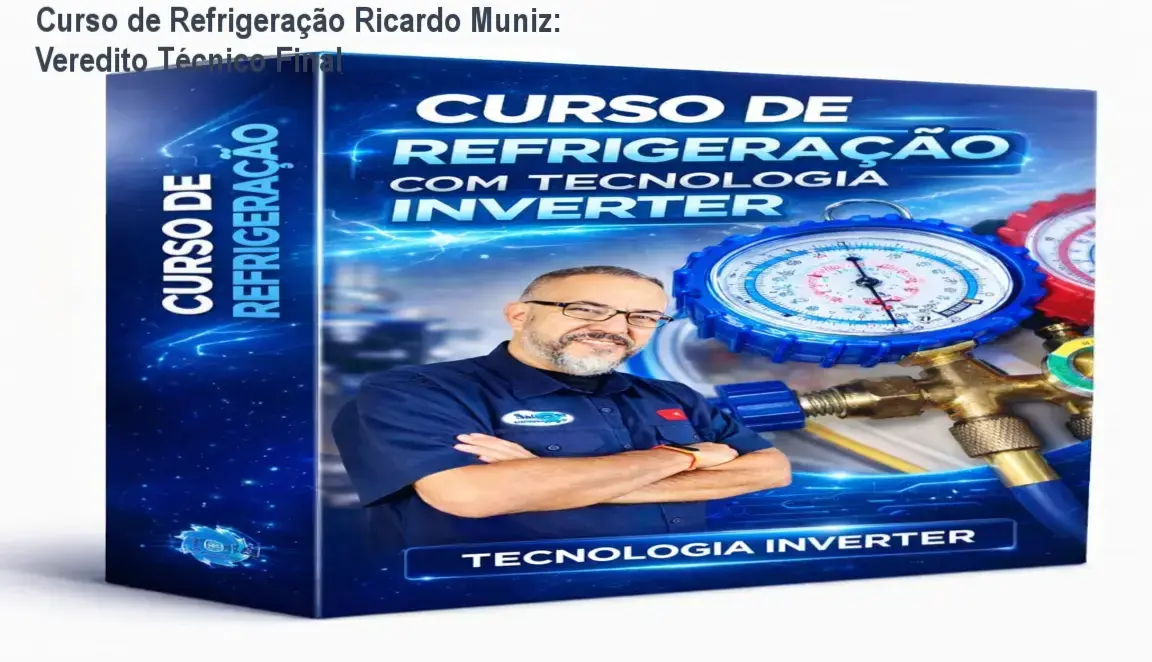 Técnico realizando manutenção em geladeira inverter seguindo a metodologia do curso de Ricardo Muniz