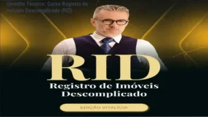 Interface do Curso Registro de Imóveis Descomplicado com materiais práticos de regularização imobiliária