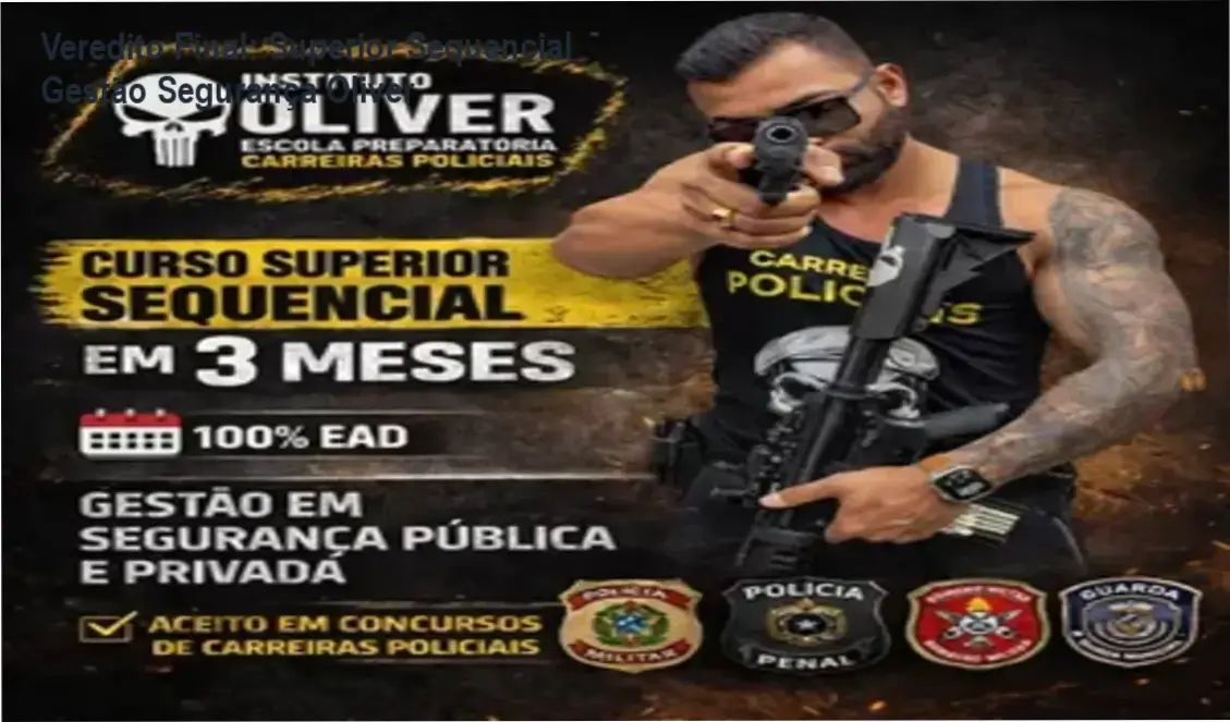 Estudante utilizando plataforma EAD do curso superior sequencial de gestão em segurança do Instituto Óliver